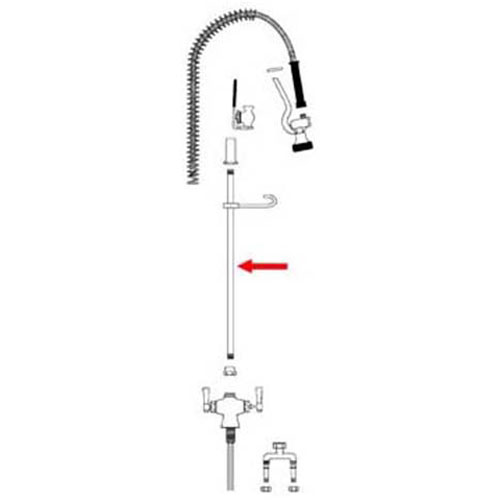 (image for) T&S Brass 376-40 RISER TUBE,32" (LEADFREE)